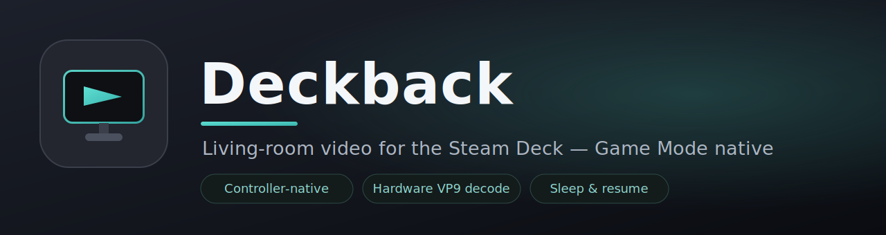 Deckback — living-room video for the Steam Deck